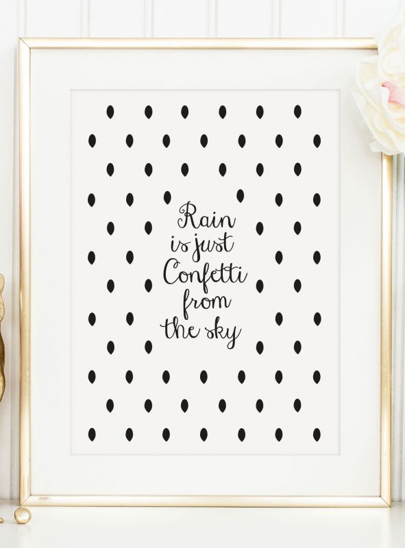 Rain ist just confetti from the sky, Poster